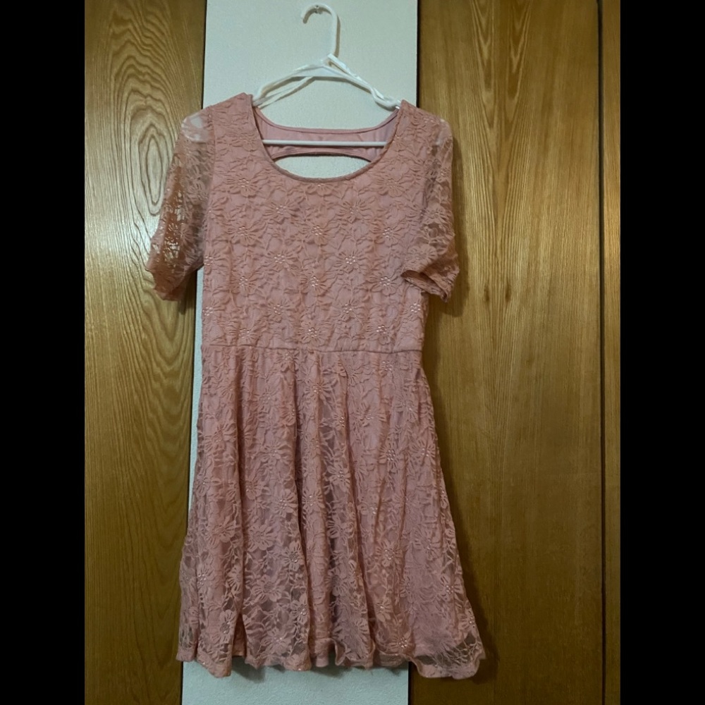 Pink mini dress